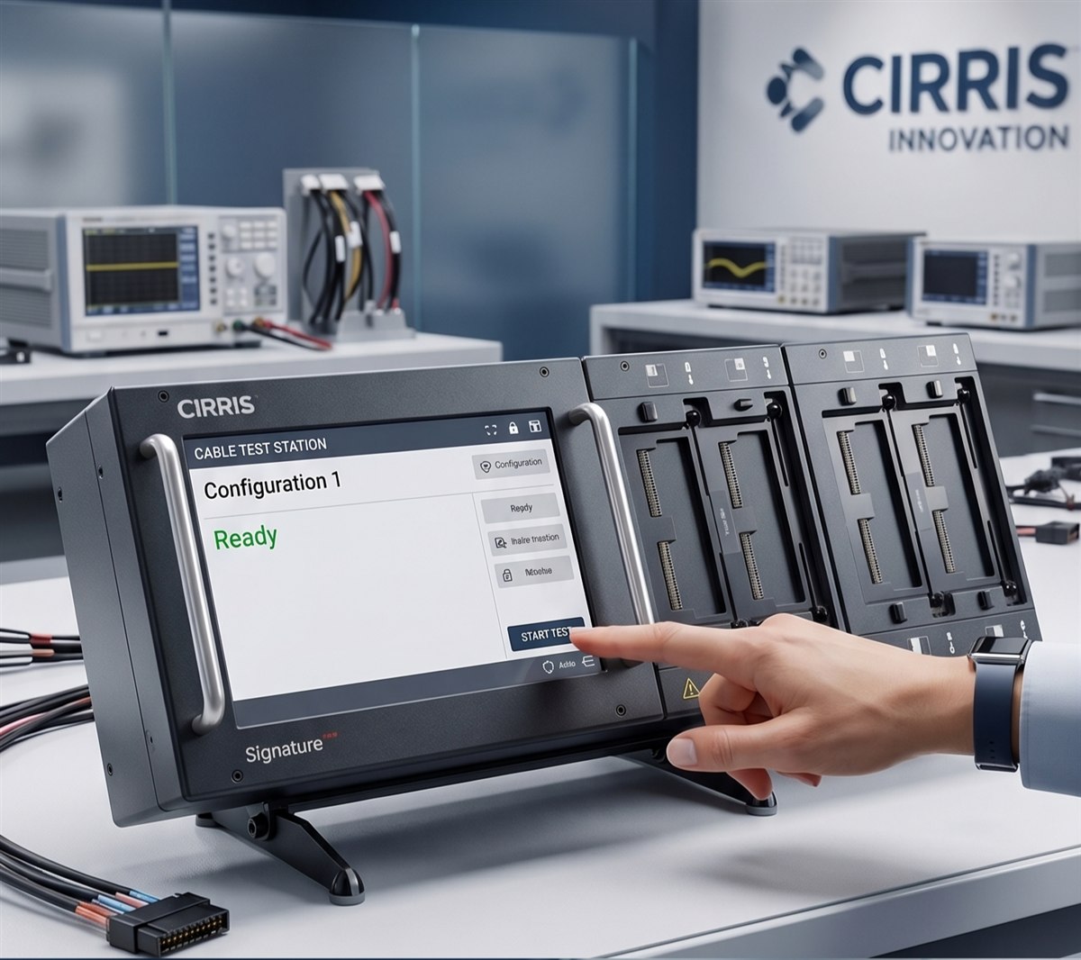 CIRRIS kablo test istasyonu ile kablaj doğrulama testi